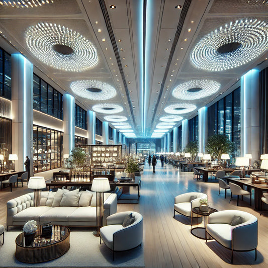Ultra-Luxury Commercial Lighting Package (Corporate Campuses, Large-Scale Retail, and Event Spaces – Up to 50,000 sq. ft.)